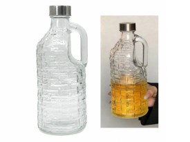 Botella vidrio con tapa a rosca